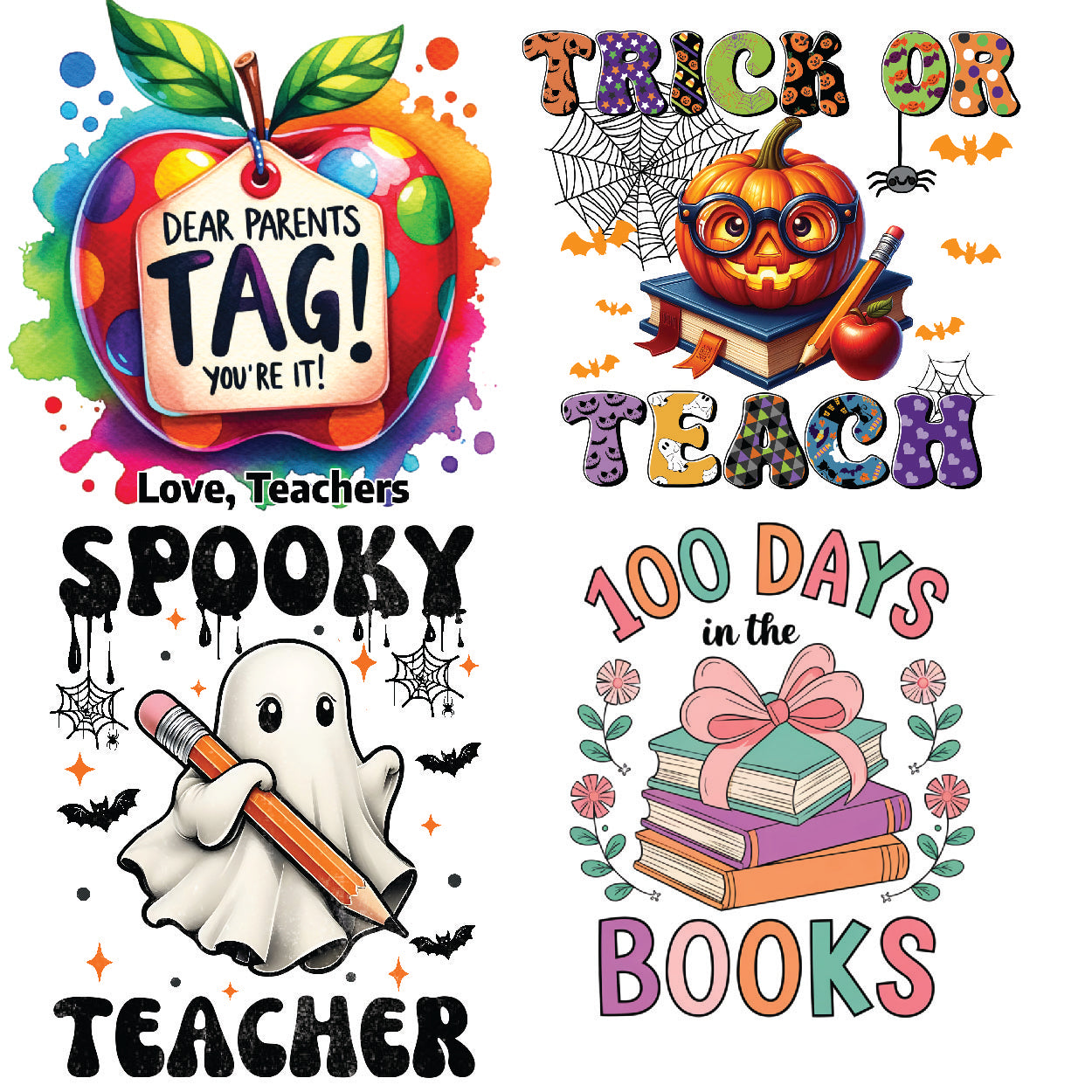 Holiday Teacher DTF Gang Sheet