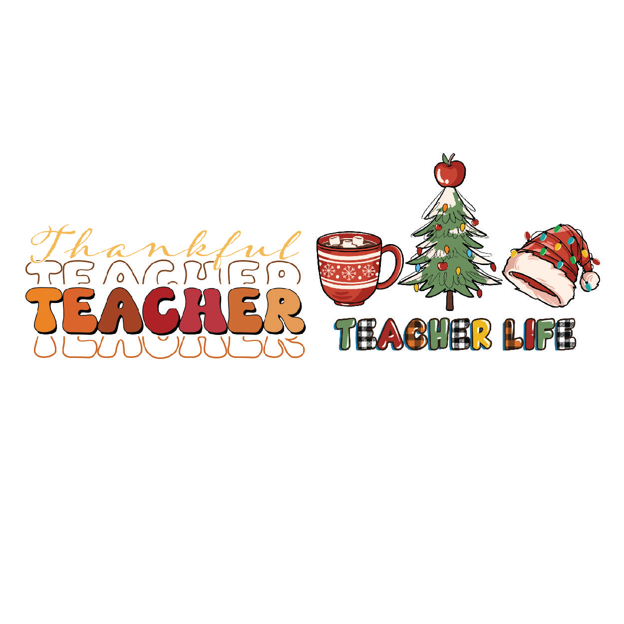 Holiday Teacher DTF Gang Sheet