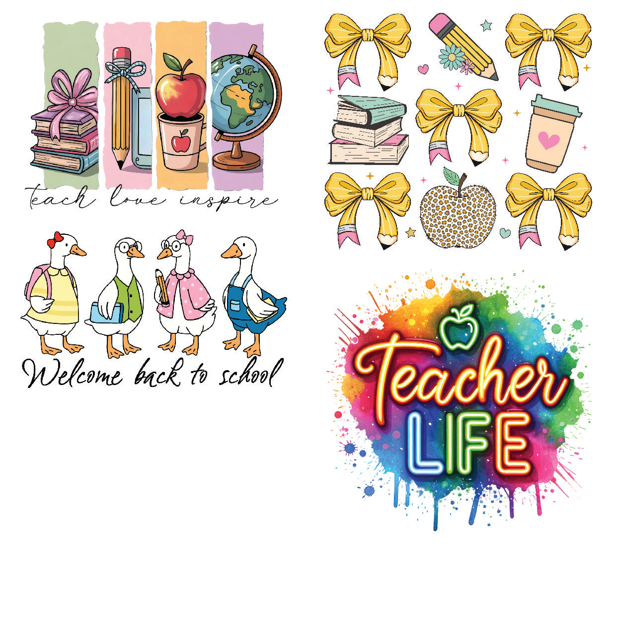 Teacher 2 DTF Gang Sheet