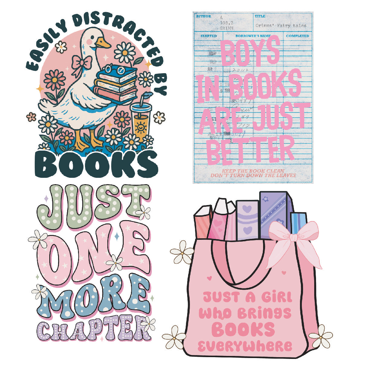 Book Lover DTF Gang Sheet 22.5x60"
