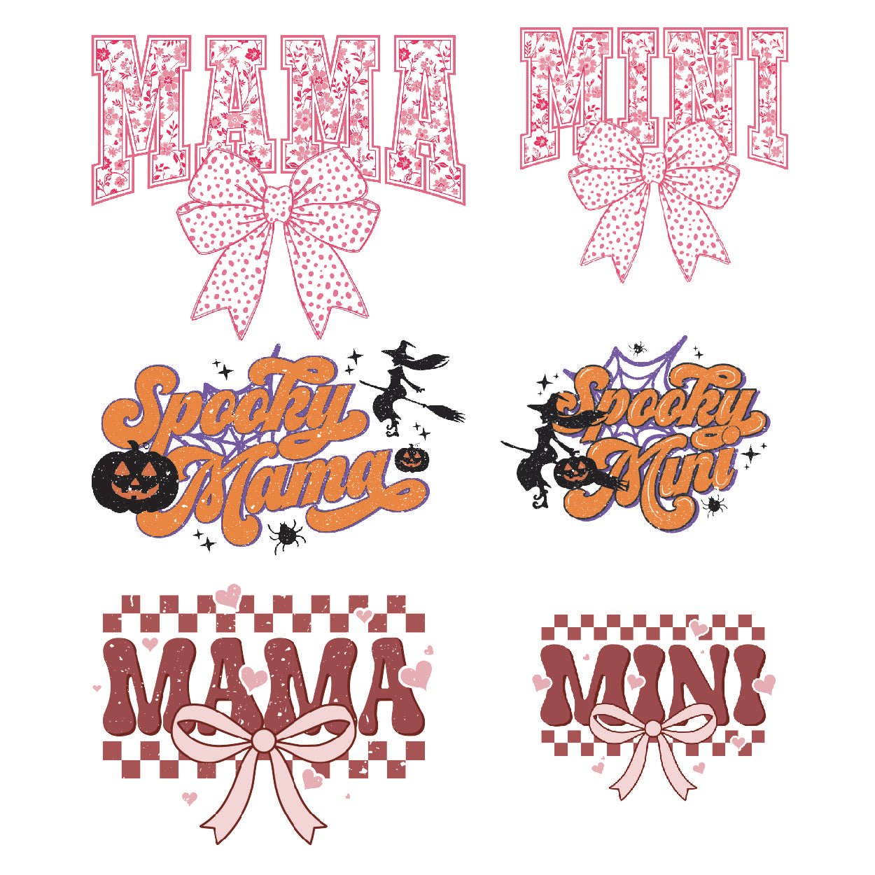 Mama/Mini (Youth Sizes)DTF Gang Sheet 22.5"x60"
