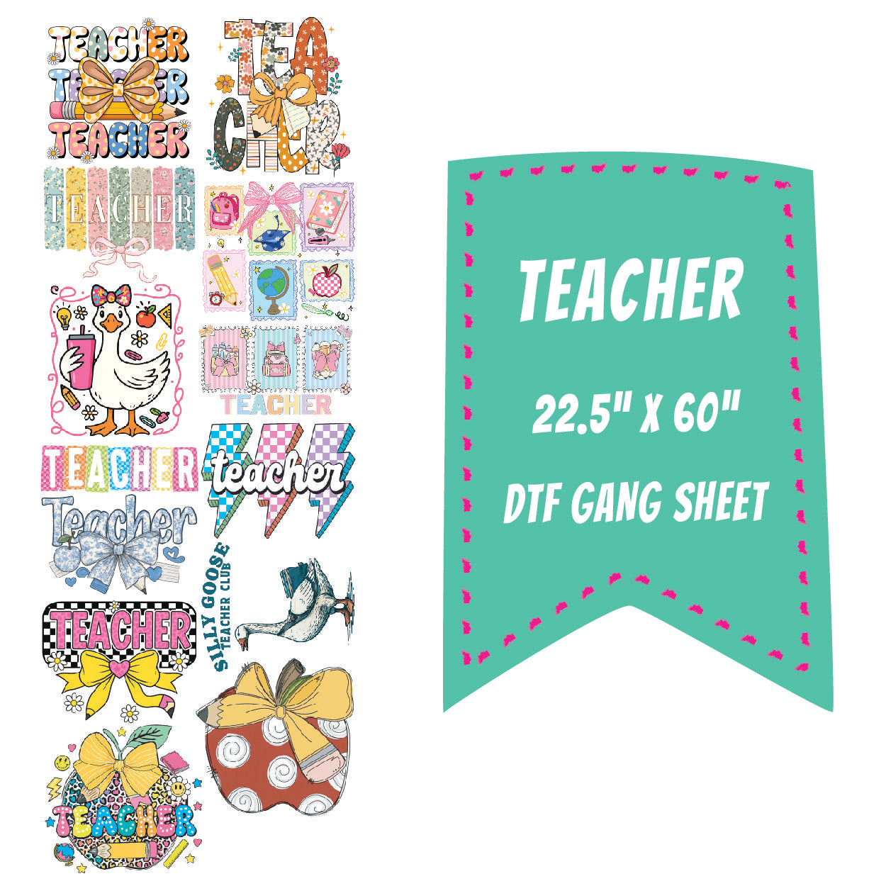 Teacher DTF Gang Sheet