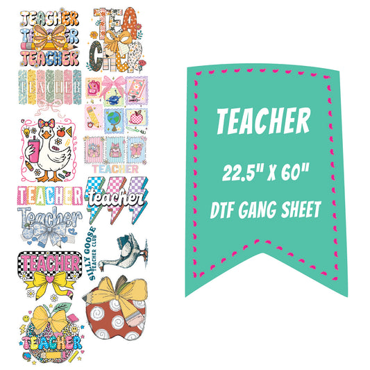 Teacher DTF Gang Sheet