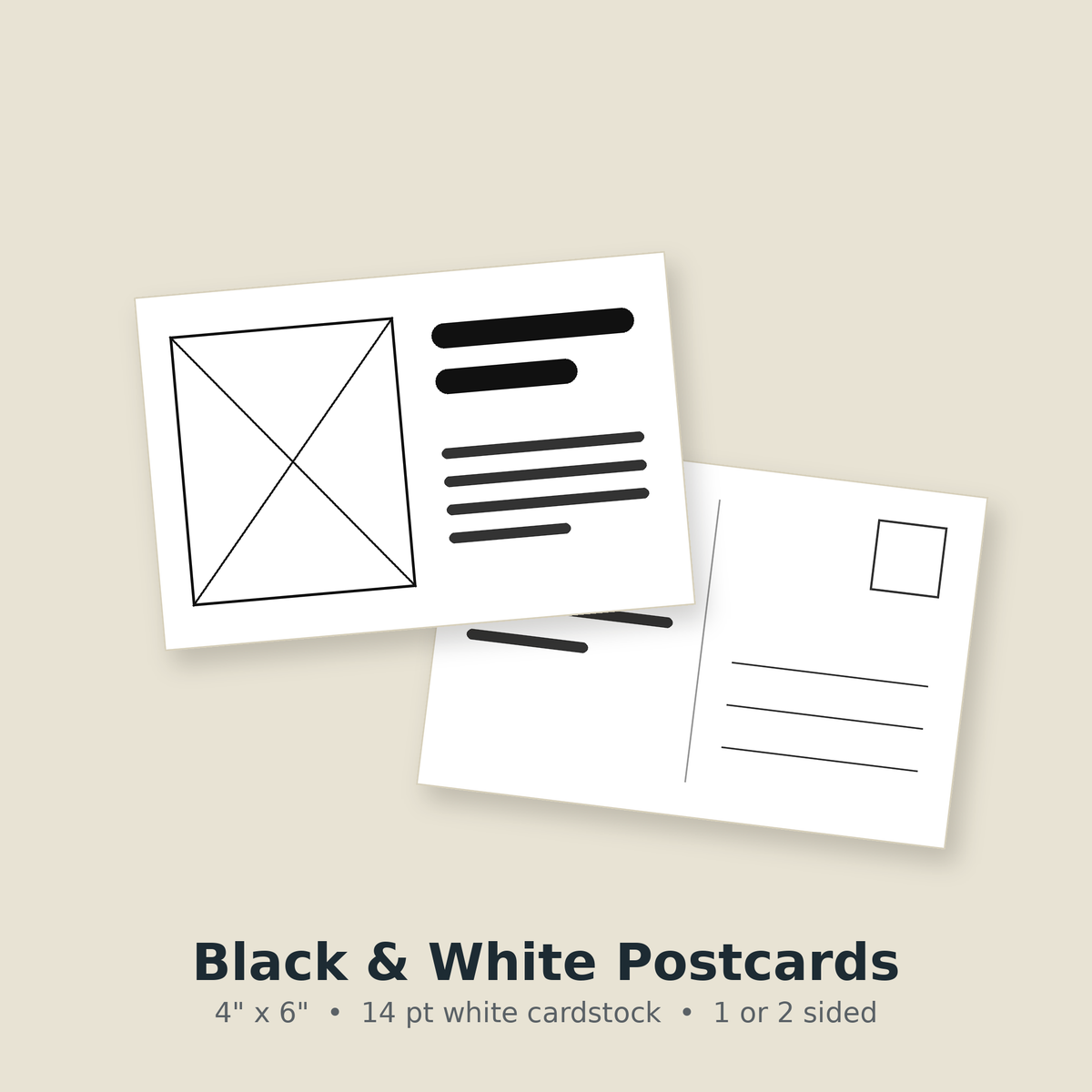Black & White Postcards – 4 x 6