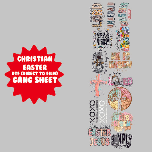 Christian Easter DTF Gang Sheet - 22x71