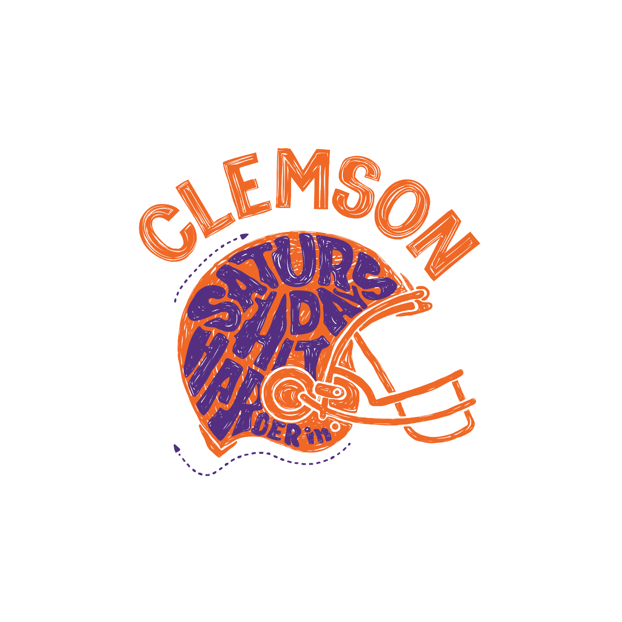 Clemson Helmet Digital Design