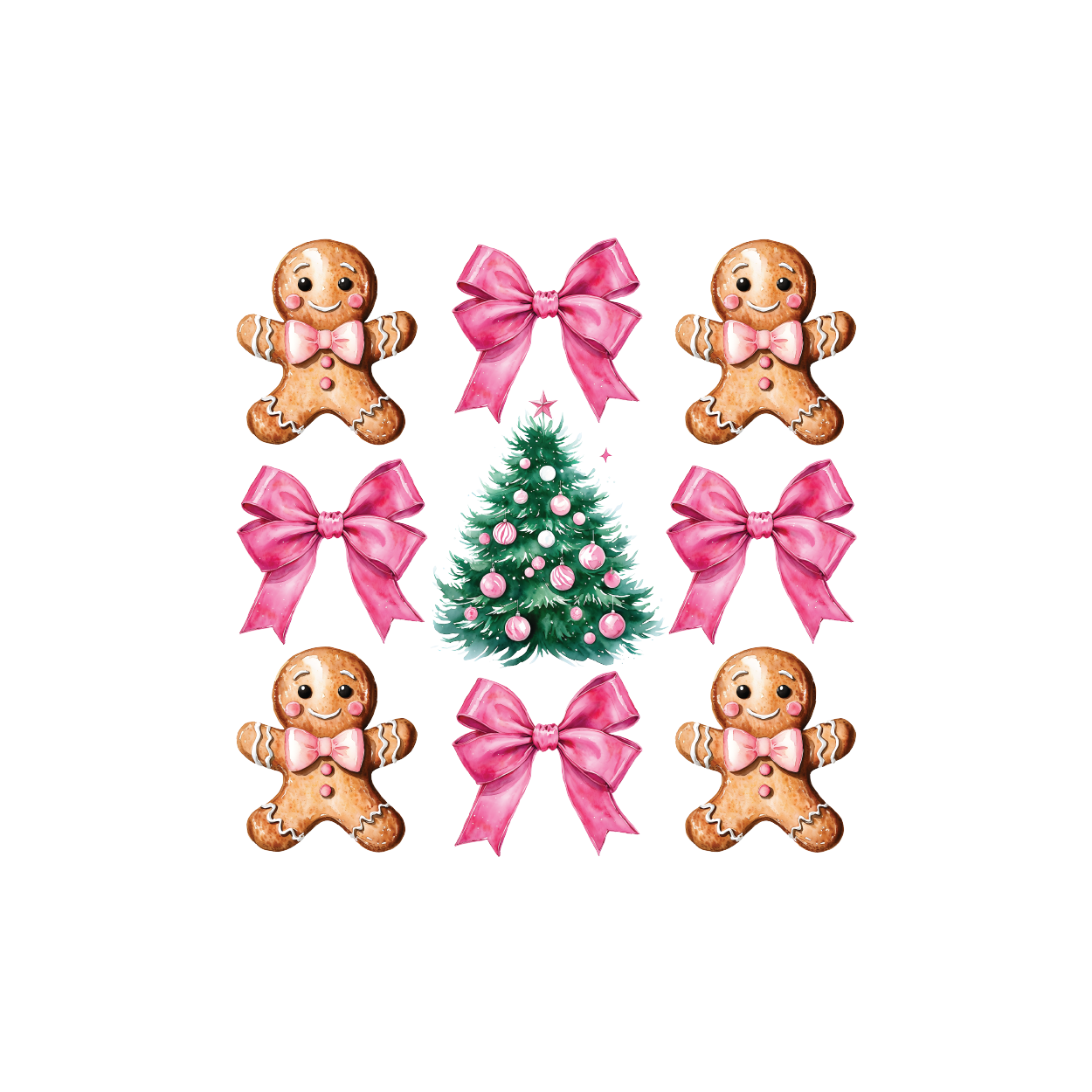 Coquette Gingerbread Man Digital Design