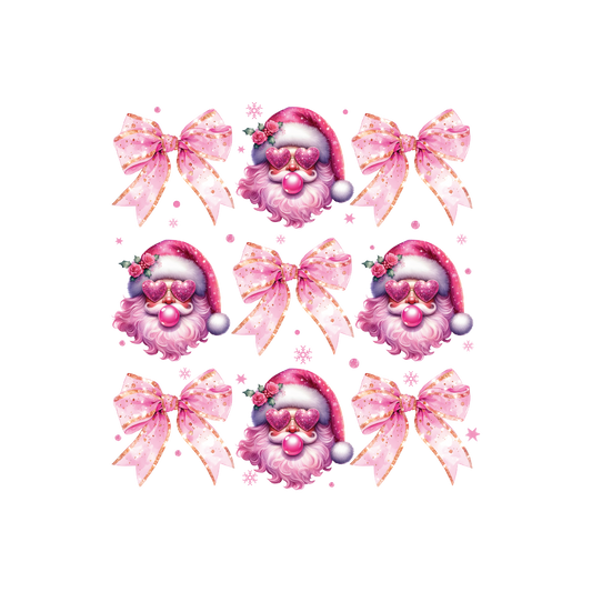 Pink Coquette Santa Bubble Gum Digital Design