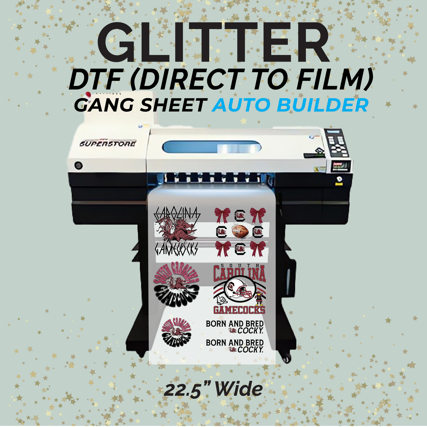 Custom GLITTER DTF Gang Sheet