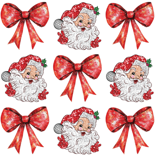 Faux Glitter Santa Coquette