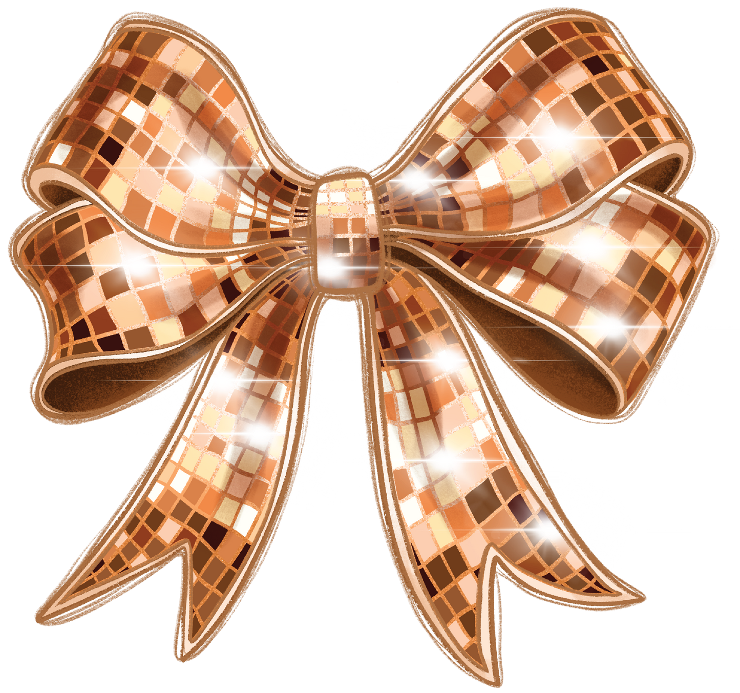 Faux Glitter Gold Bow