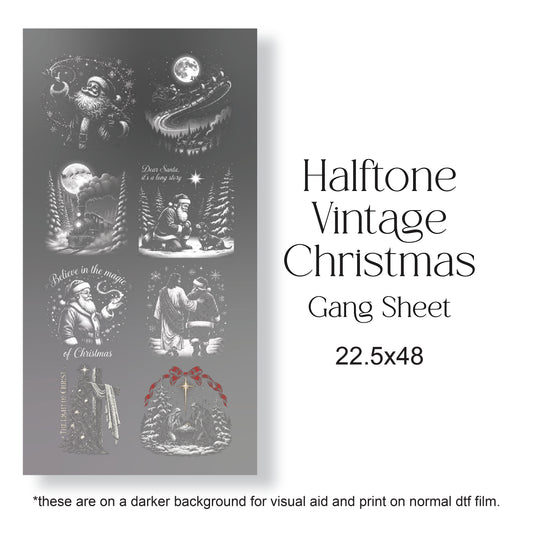 Halftone Vintage Christmas - BLACK SHIRTS ONLY