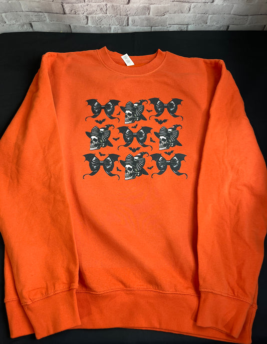 Skulls, Witch Hats and Bat Bows Sweatshirt