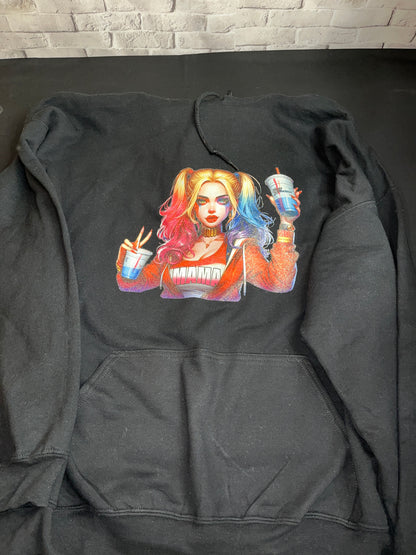 Horror Mama - Harley Quinn GLITTER Hoodie