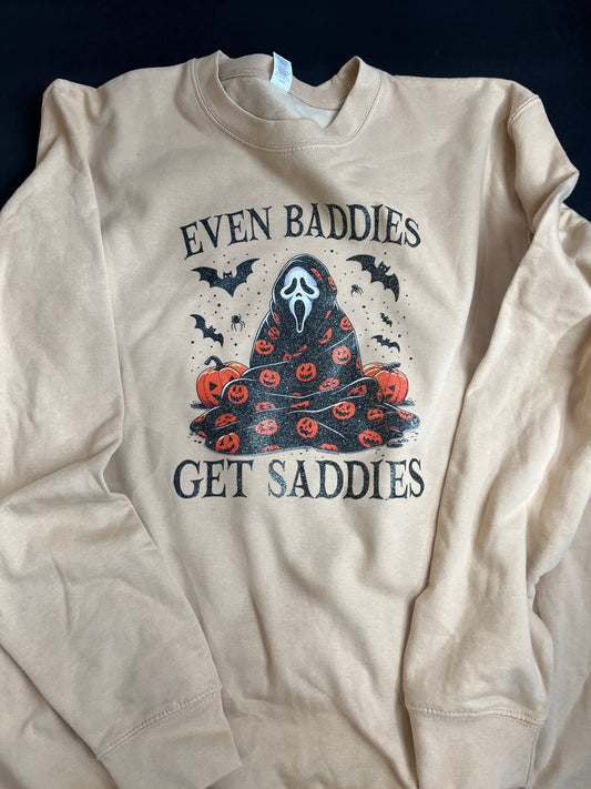 Even Baddies Get Saddies - Ghost Face - GLITTER