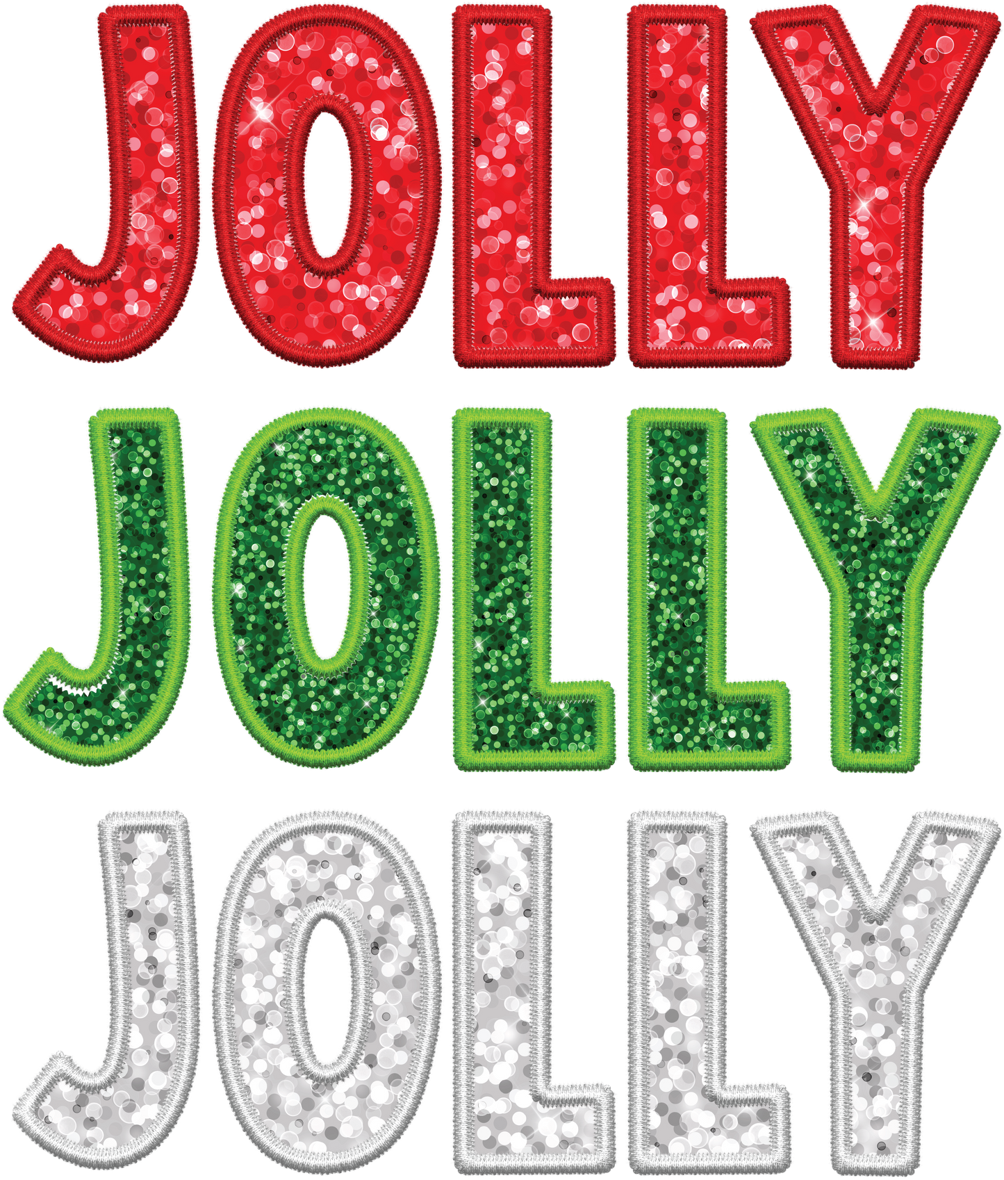 Jolly Jolly Jolly Faux Sequined Digital File