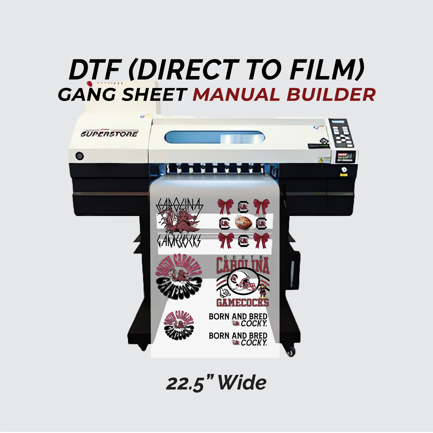 Custom DTF Gang Sheets - Manual Builder