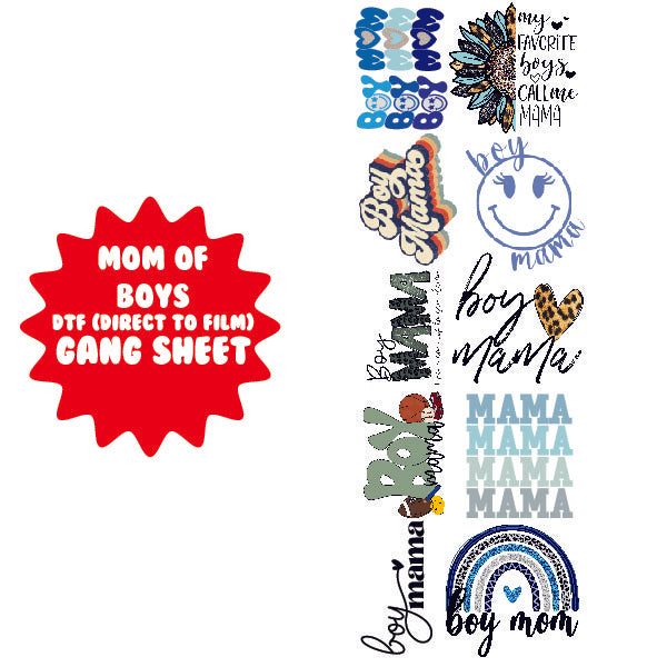 Boy Mama DTF Gang Sheet - 22x60