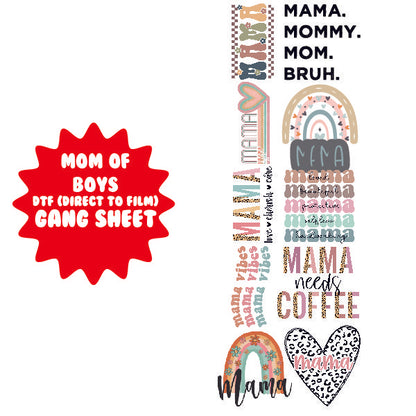 Pastel Mama DTF Gang Sheet 22x60