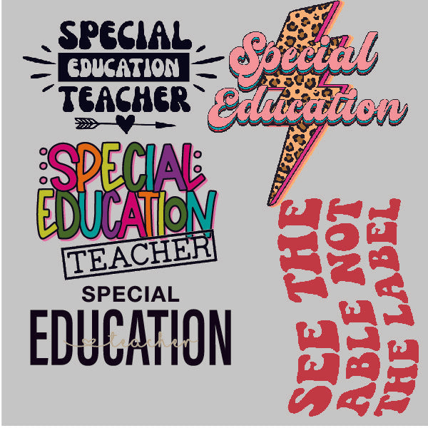 SPED 2 (Special Education) DTF Gang Sheet - 22x61