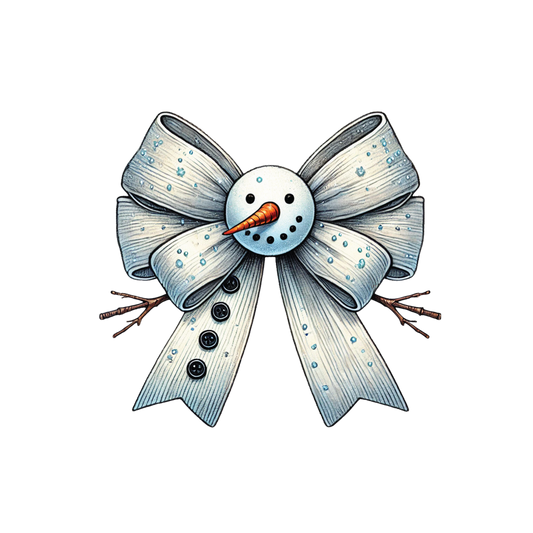 Snowman Bow Digital Design