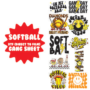 Softball DTF Gang Sheet - 22x50