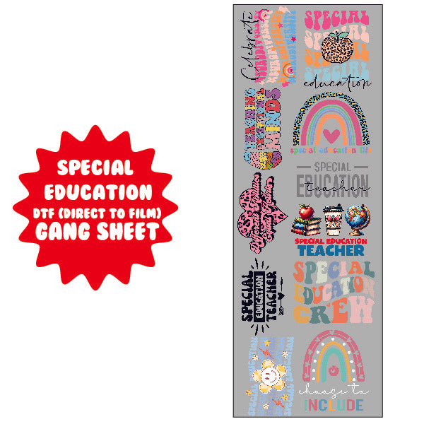 Special Education Gang Sheet - 22x61