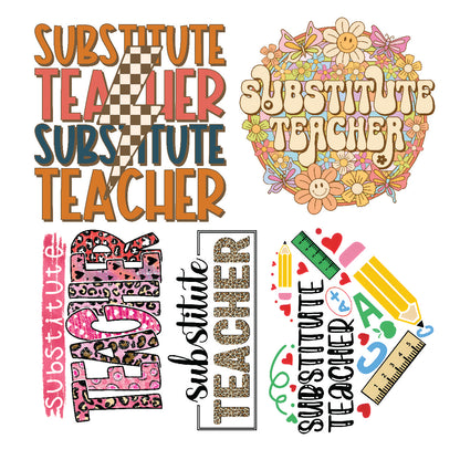 Substitute Teacher DTF Gang Sheet 22.5" x 60"