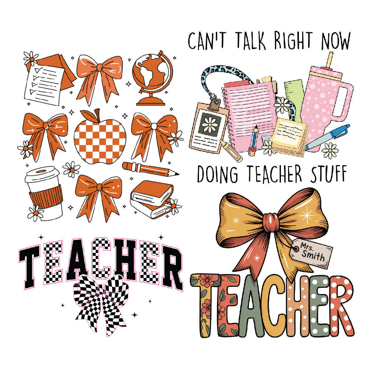 Teacher 2 DTF Gang Sheet