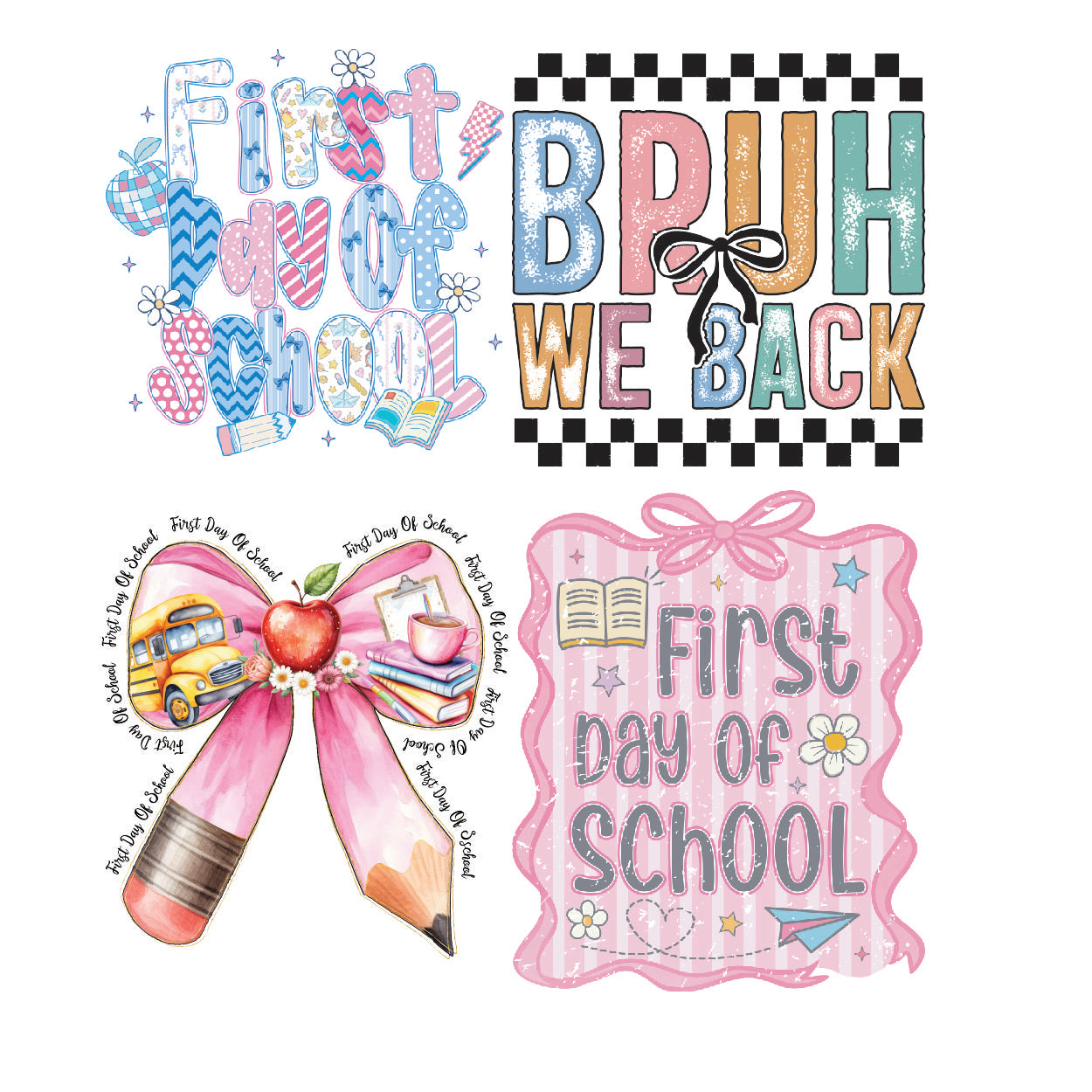 Back To School DTF Gang Sheet 22.5x60"