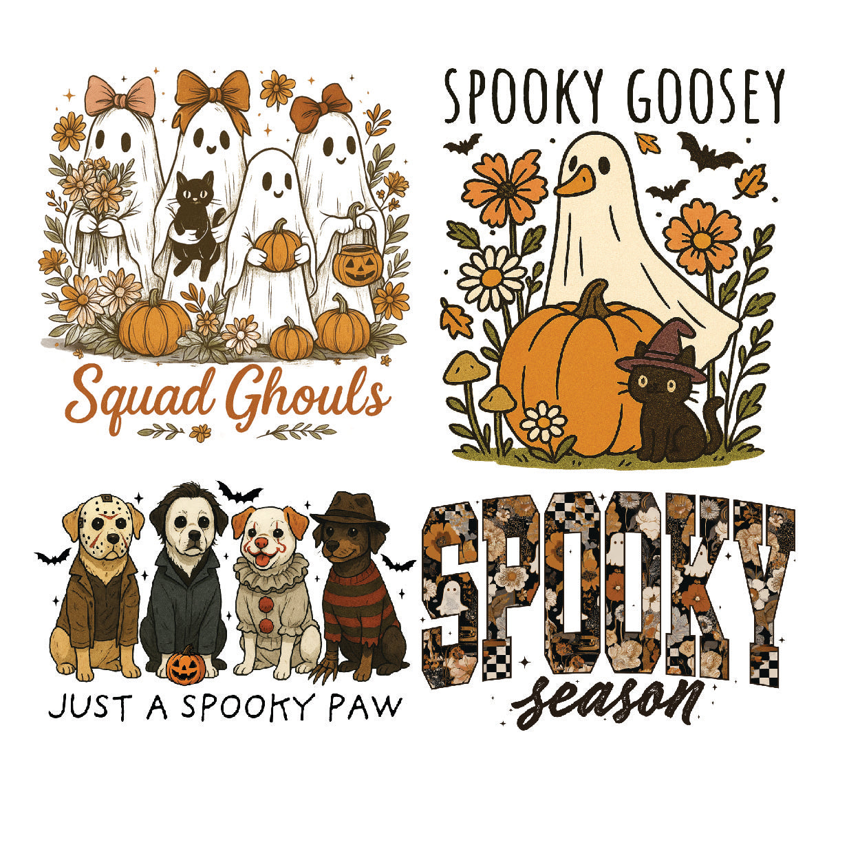 Halloween 1 DTF Gang Sheet 22.5x60" (with 2 Bonus designs)