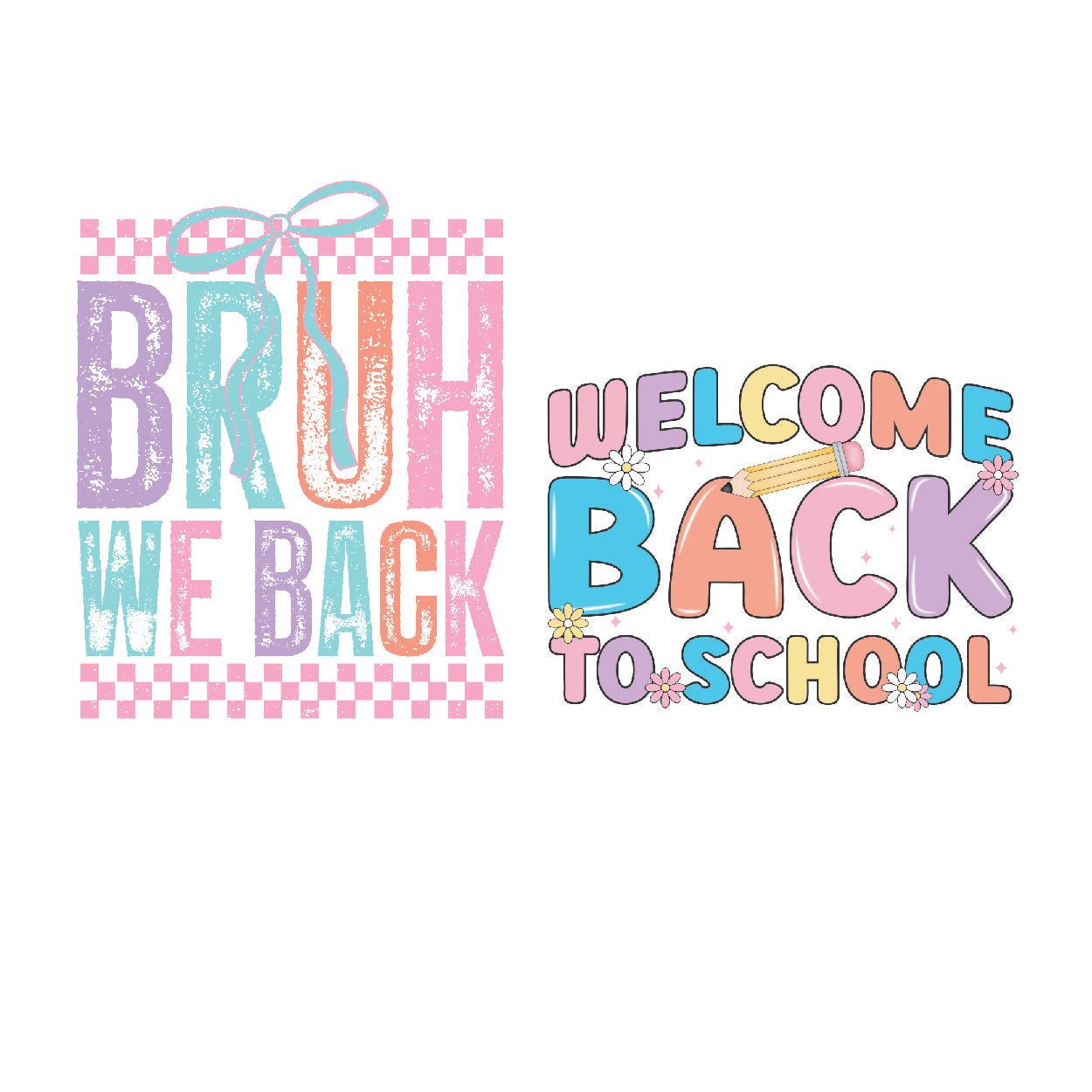 Back To School DTF Gang Sheet 22.5x60"