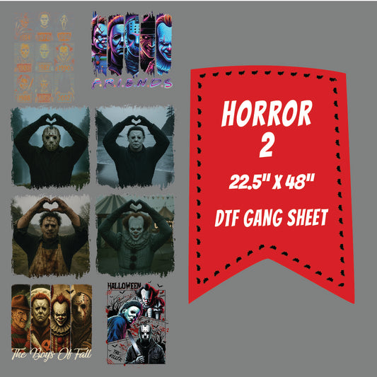 Horror 2 DTF Gang Sheet 22.5x48"