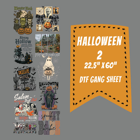 Halloween 2 DTF Gang Sheet 22.5x60"