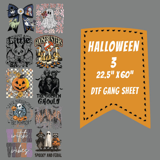 Halloween 3 DTF Gang Sheet 22.5x60"