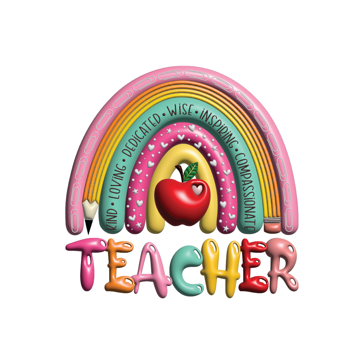 Teacher Rainbow Digital Design