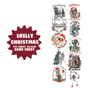 Skeleton "Skelly" Christmas Gang Sheet