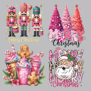 Pink Christmas Gang Sheet