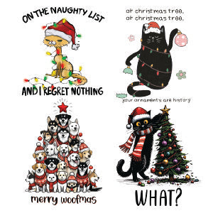 Cute Animal Christmas Gang Sheet