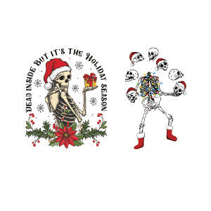 Skeleton "Skelly" Christmas Gang Sheet