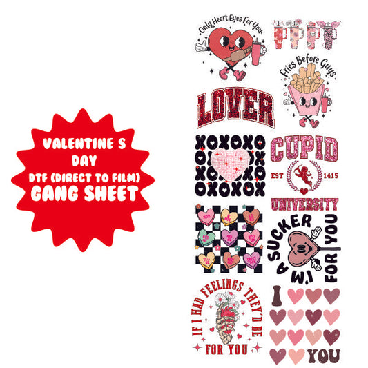 Valentine's Days DTF Gang Sheet - 22x50