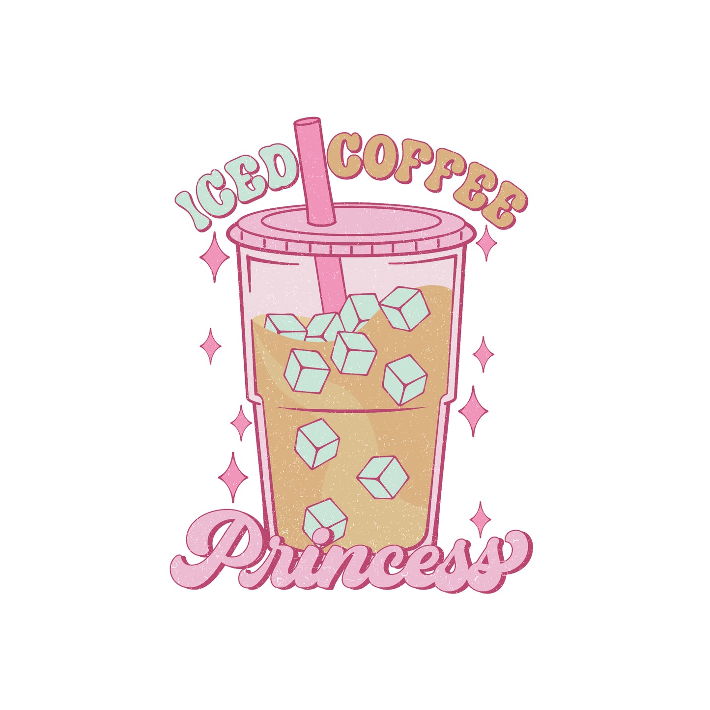 Iced Coffee Princess DTF Transfer