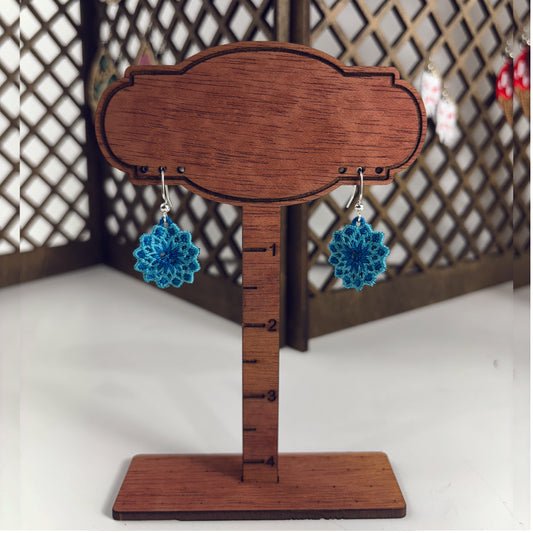 Dahlia Earrings - Embroidered