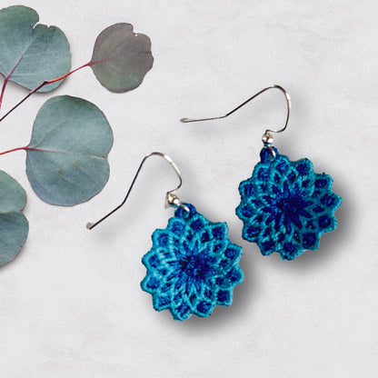 Dahlia Earrings - Embroidered