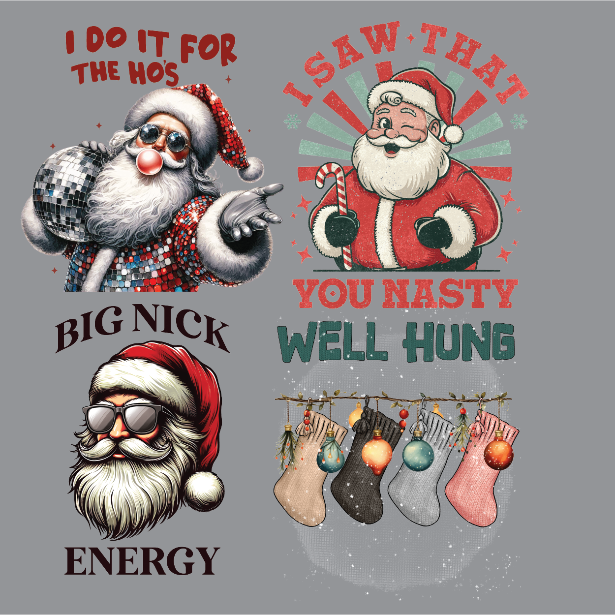 Naughty Christmas Gang Sheet