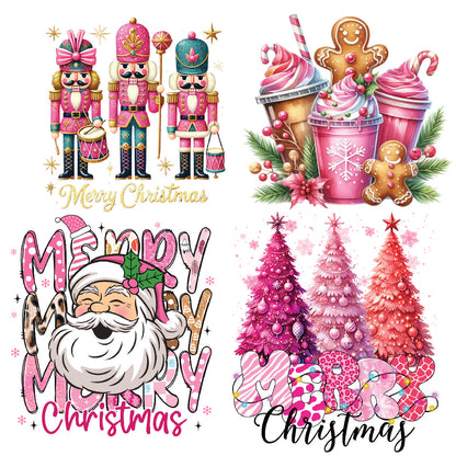 Youth Pink Christmas Gang Sheet