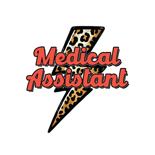 Cheetah Lightning Bolt Medical Assistant DTF Transfer