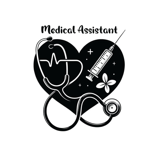 Medical Assistant - Heart Stethoscope DTF Transfer